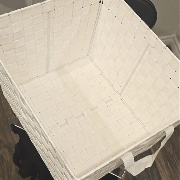 Simplify Woven Basket w/Handles- White - Picture 8 of 8